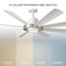Modern Forms Fans Aura Indoor or Outdoor Smart Ceiling Fan 2700-3000-4000-5000K LED in Brushed Nickel/Matte White FR-W2303-60L-BN/MW - alternate 8